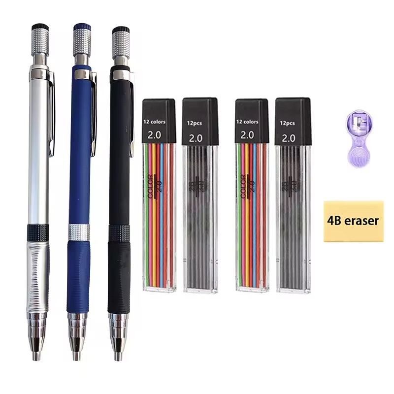 Staedtler Pencil Lumocolor - 2.0mm Mekanik Kalem Seti, 2B Siyah