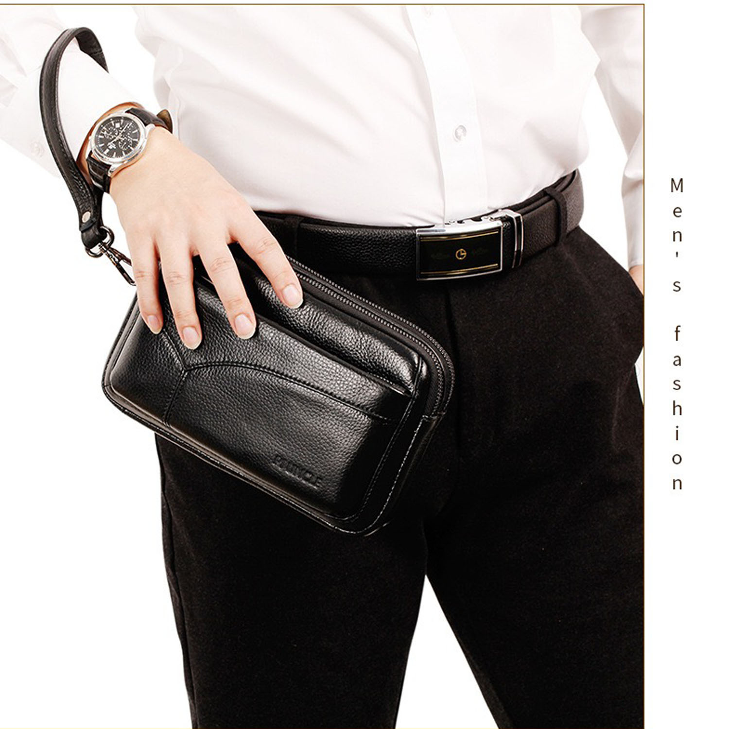 Leather Work Bag Mens - Erkek Hakiki Deri Moda İş El