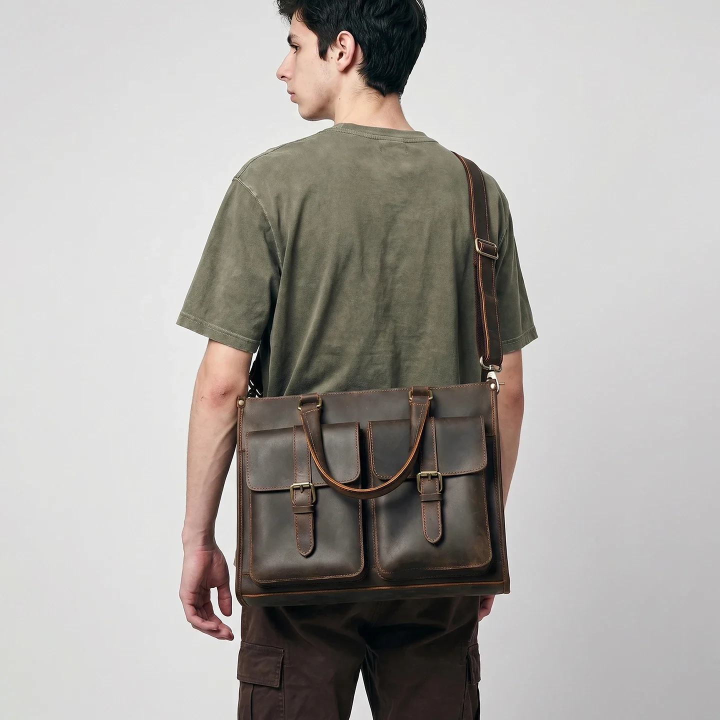 Vintage Hakiki Deri Erkekler İ - Leather Work Bag Mens incelemesi ve fiyatı