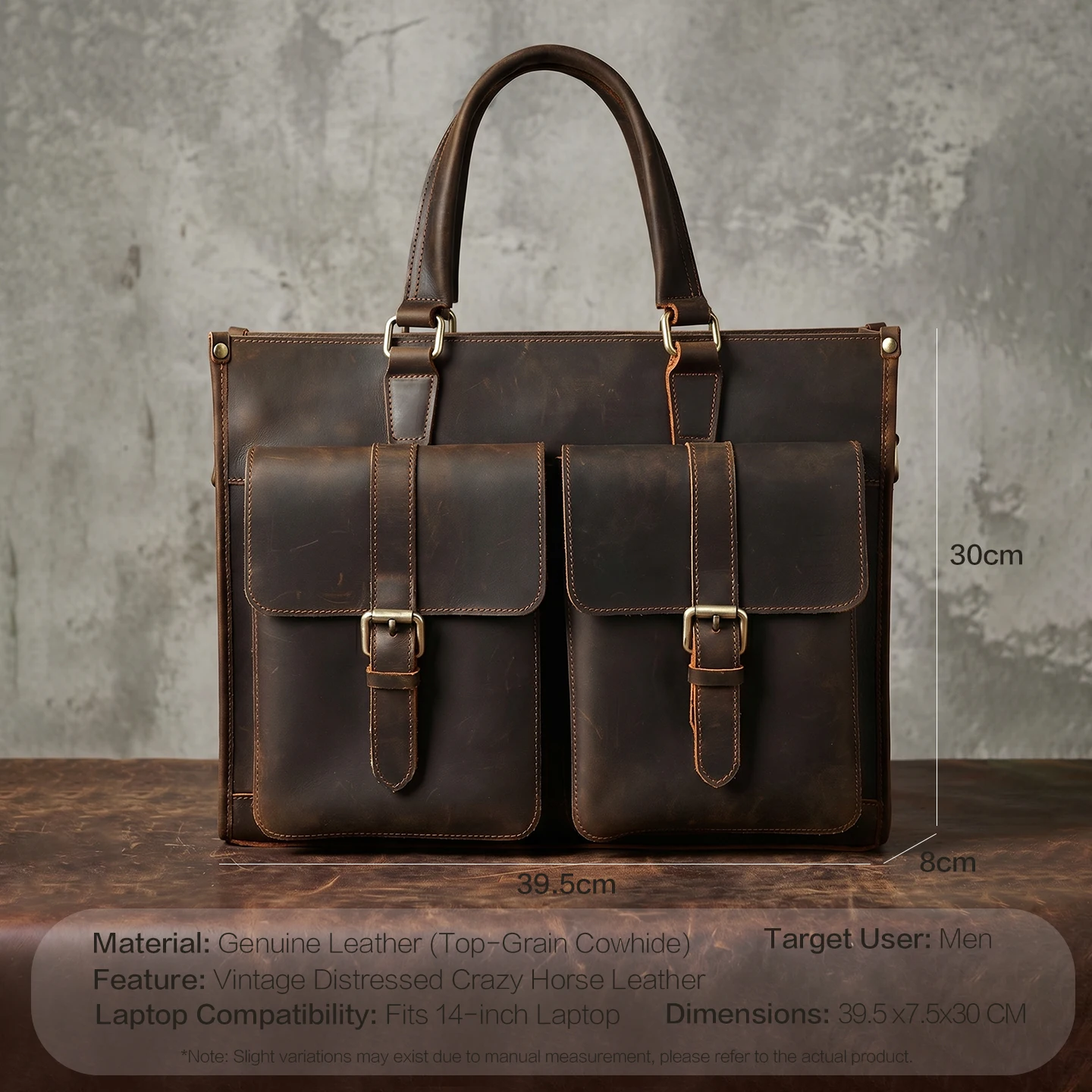 Vintage Hakiki Deri Erkekler İ - Leather Work Bag Mens incelemesi ve fiyatı
