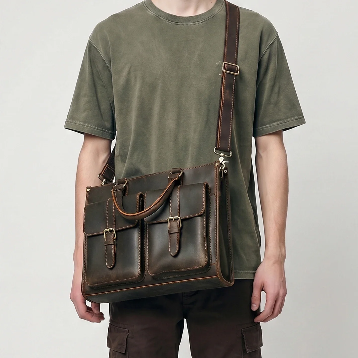 Vintage Hakiki Deri Erkekler İ - Leather Work Bag Mens incelemesi ve fiyatı