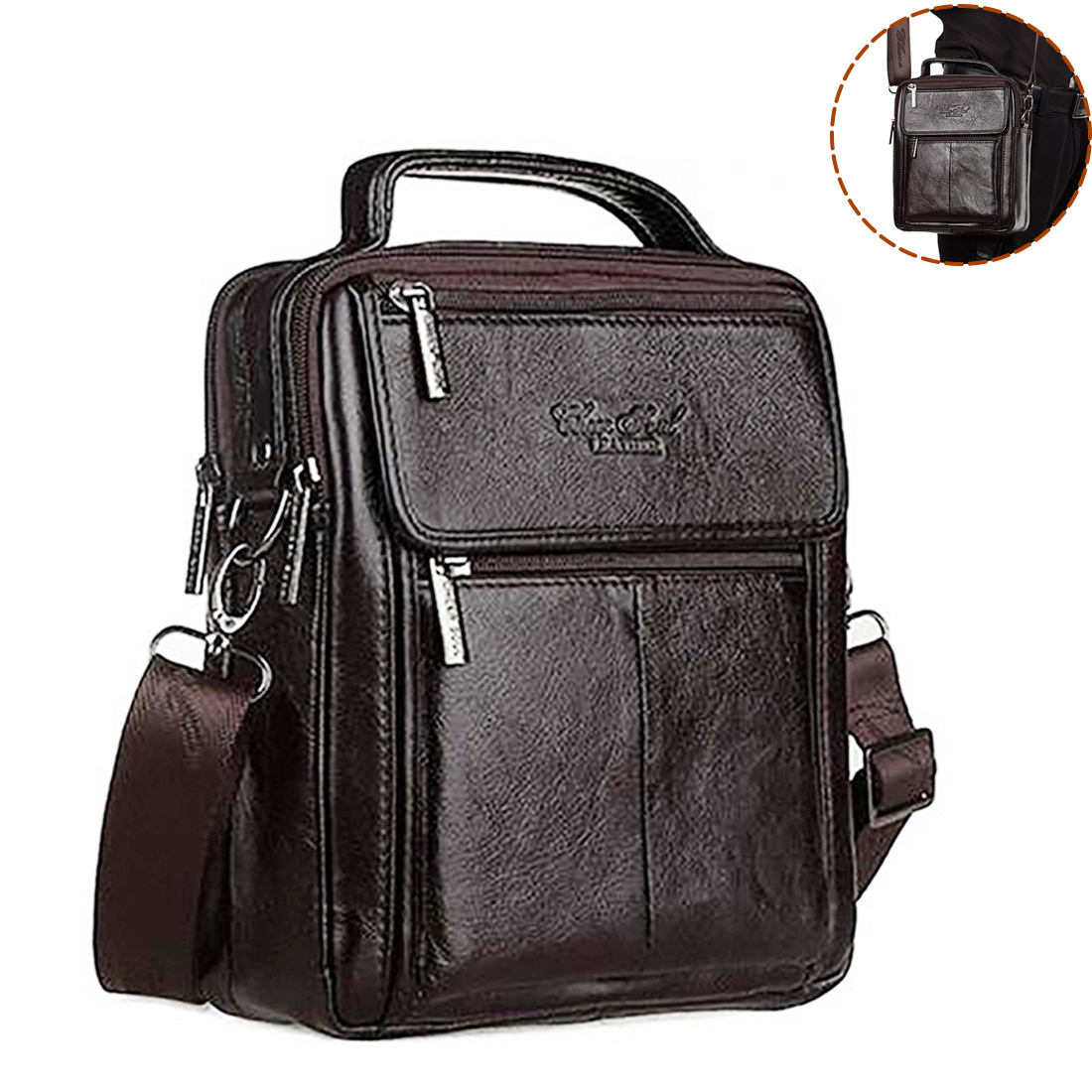Erkekler için Çapraz Askılı Po - Leather Work Bag Mens incelemesi ve fiyatı